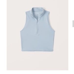 Abercrombie  Blue Sleeveless Zip-Up Top